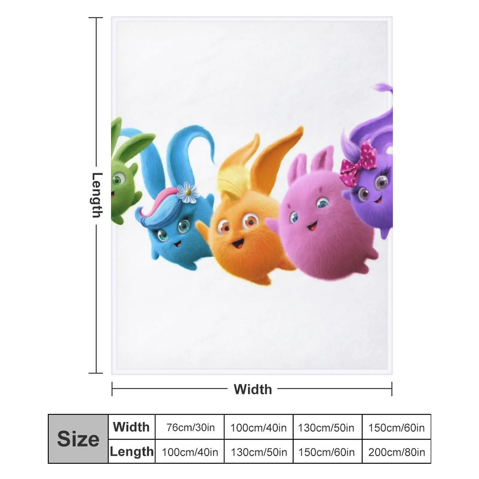 Sunny Bunnies - All Hold Paws! Throw Blanket christmas decoration Fashion Sofas anime Blankets 6