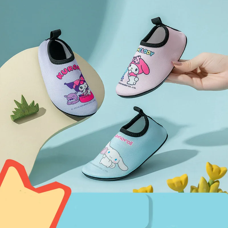 

Kawaii Sanrio напольная обувь Hello Kittys Kuromi Mymelody Cinnamoroll полакко Мультфильм Аниме обувь для прогулок мягкая нескользящая обувь подарок