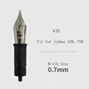 Set of 3 Jinhao 100 Fountain Pen Nibs with Black Section Feed ( F and M) Gold/Silver Trim-Compatible with Jinhao 159,750,450, 82 5