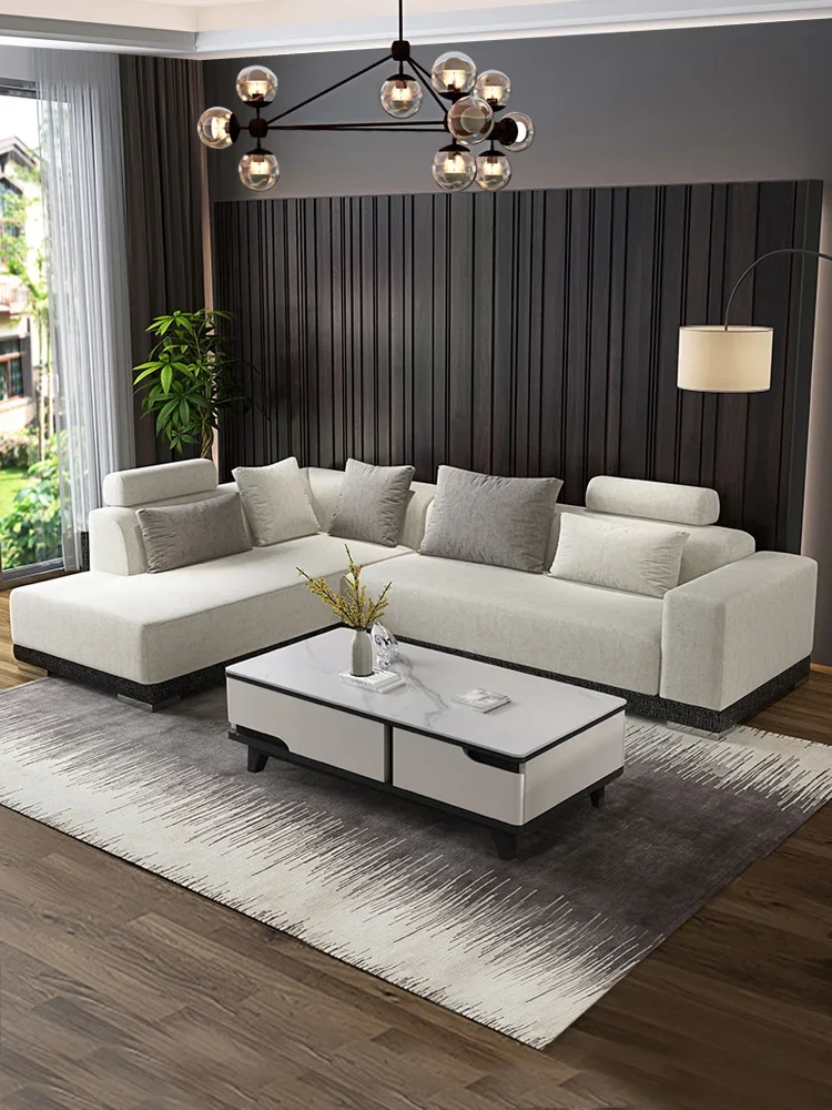 

Modern Simple Guifei Fabric Sofa Combination