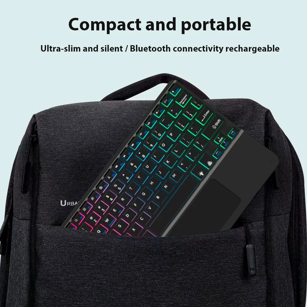 Bluetooth Keyboard wireless keyboard wireless keyboard mouse tablet keyboard ipad keyboard for Tablet Android IOS Windows Wireless Mouse Keyboard Bluetooth-compatible Rainbow Backlit for IPad