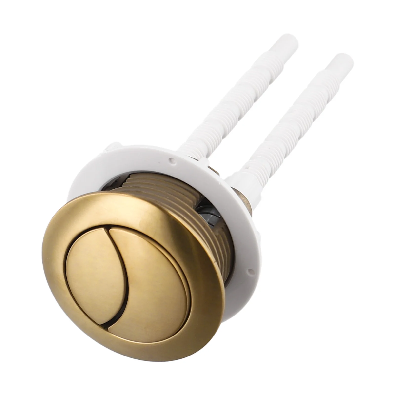 Toilet Flush Button 38mm Brushed Brass Gold Toilet Flush Cistern Button ABS Close Coupled Toilet Push Button Flush Valve Dual Bathroom