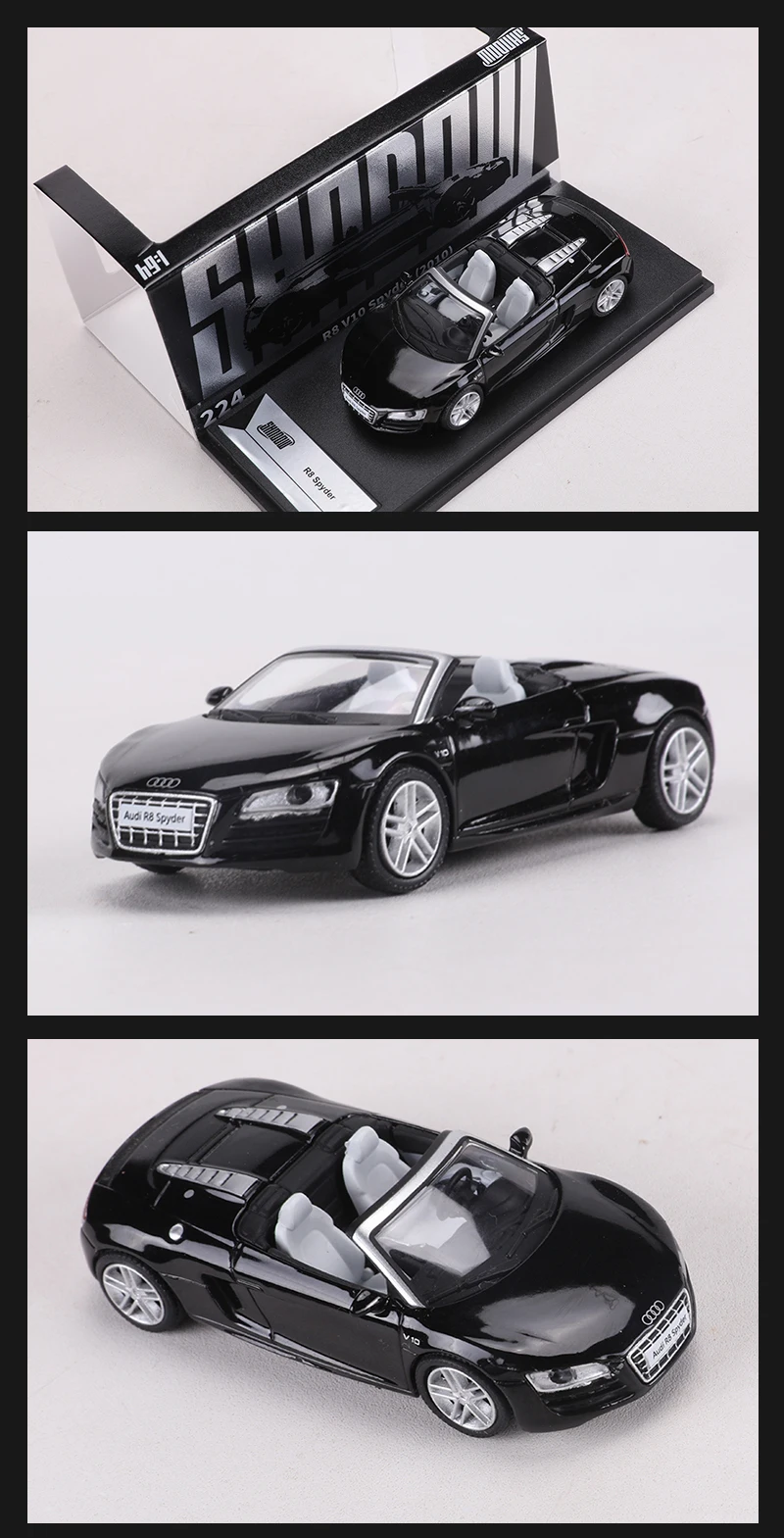 SHADOW 1:64 R8 V10 Spyder Legierungsmodellauto – Detail 5