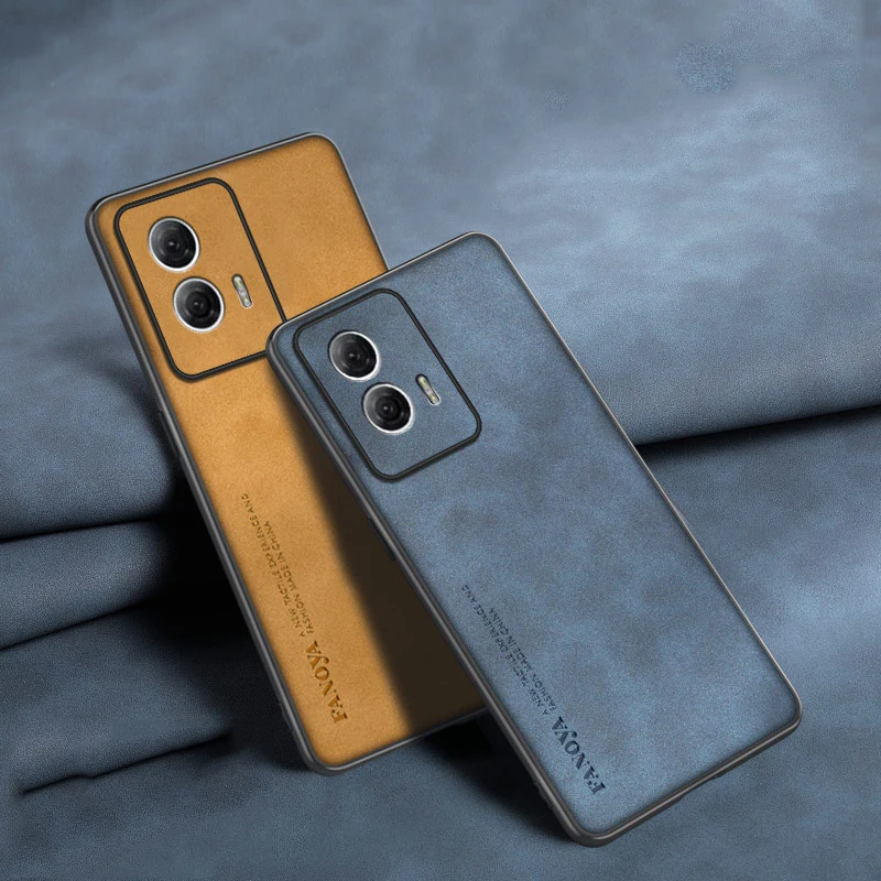 Luxury Sheepskin Leather Silicone Phone Back Case Cover - Premium Bumper Coque