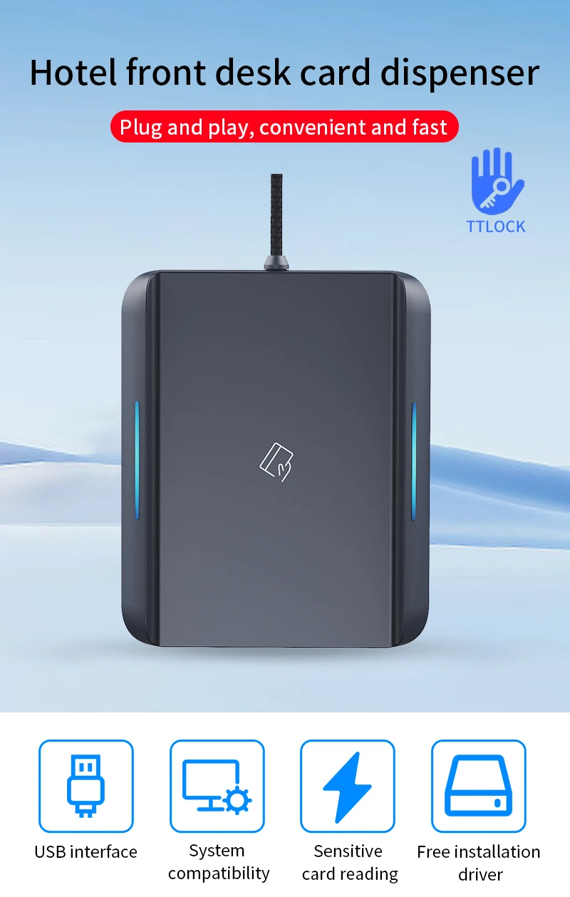 TTLOCK Card Encoder Smart Card Sensor NFC 13.56M M1 IC Card Reader RFID Chip Sca
