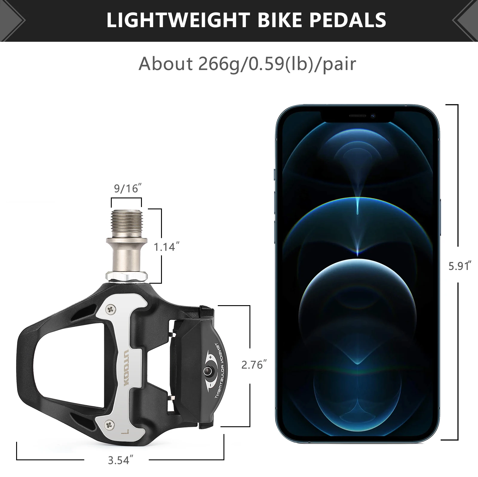 KOOTU Road Bike Clip-On PedalsRoad Bike Self-Locking