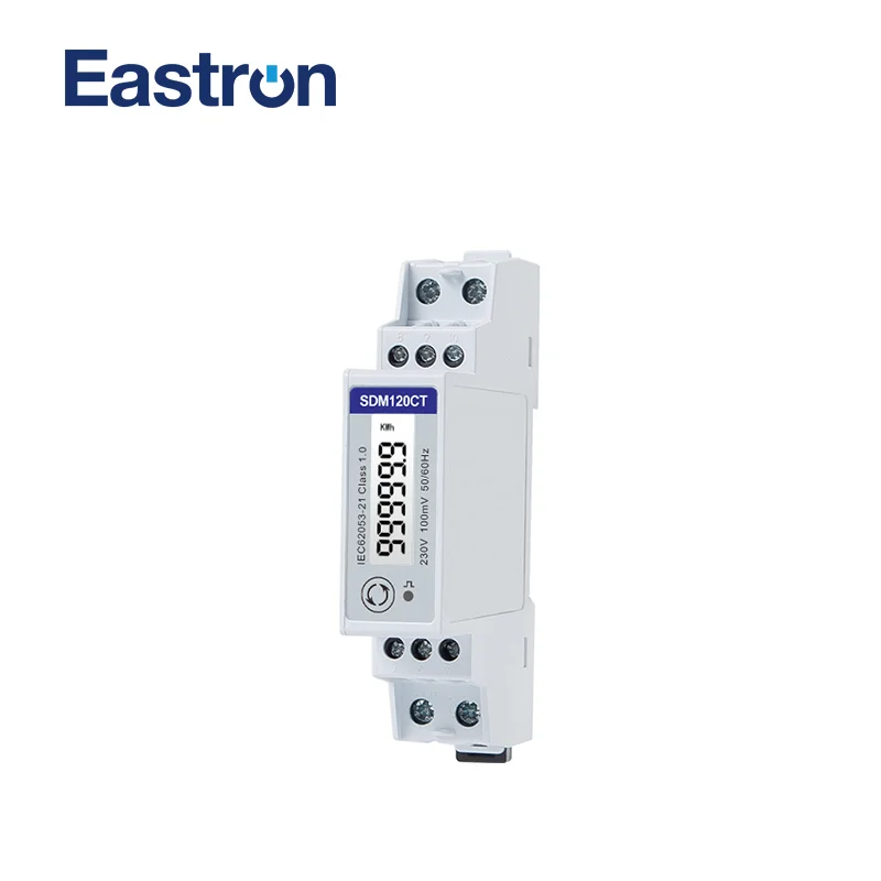 SDM120CT-MV+ESCT-TU10 50A/0.1V,1 Phase 2 Wire, 230V, RS485 Modbus, Measure kwh,kvarh,U,I,P,Q,PF,Hz,DIN Rail Energy Meter,MID