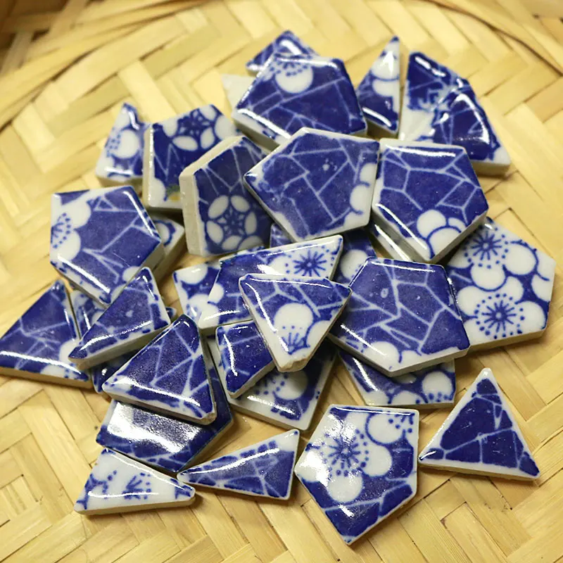 Description Picture 4 of item100g Oval Ceramic Mosaic Tiles Multi Color Mosaic Piece DIY Mosaic Making Stones for Craft Hobby Arts Home Wall Decoration arte