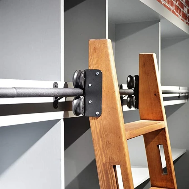 Sliding Rolling Library Ladder Hardware, Top Roller and Stop