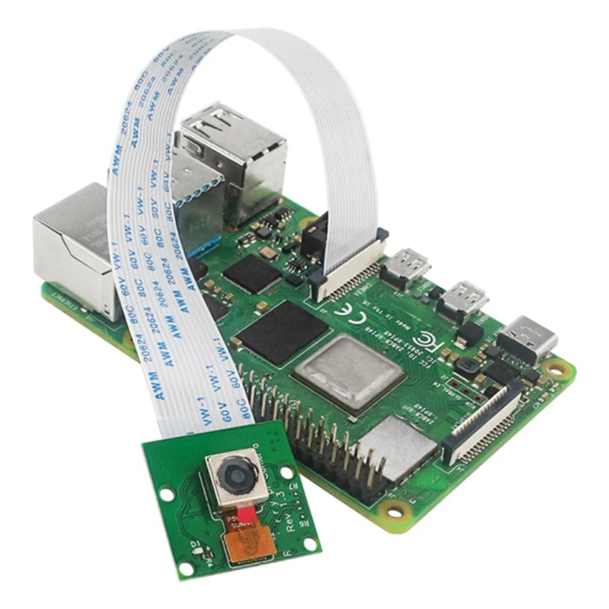 Raspberry Pi AF 카메라 인터페이스 카메라 모듈, RPi 4B 3B + 3B, 5MP OV5647, 자동 초점 65 ° 15 핀