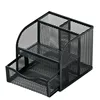 Four grid iron pen holder storage box wholesale student stationery storage box office desktop storage box drawer style 5