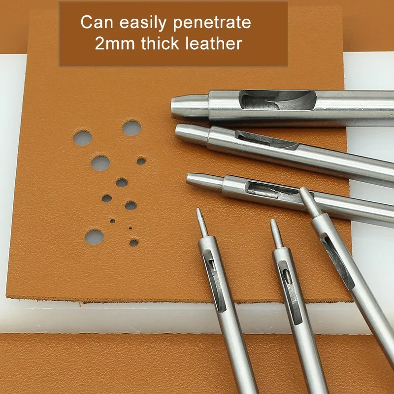 0.5-20mm High Quality Leather Craft Hole Punching Tool Round Steel Knife Cut for Belts Paper Bag Metal Gaskets Plastic Puncher