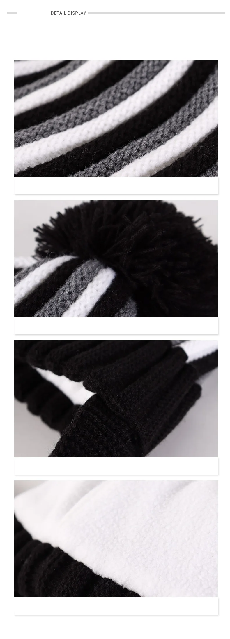 Niedliche Bommel-Babys-Wintermütze, Säuglings-Ohrenklappe, gestrickt, warme Mütze für Jungen, Mädchen, Kleinkinder, Kinder, mit Fleece gefütterte Mütze – Detail 1