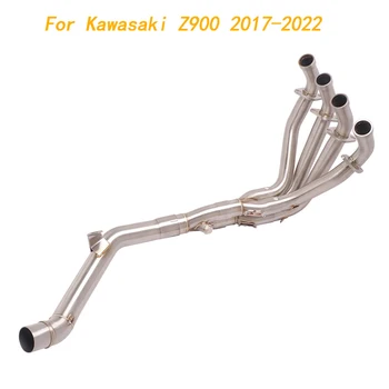 Escape Motorcycle Front Connect Tube Head Link Pipe Stainless Steel Exhaust System For Kawasaki Z900 2017-2022