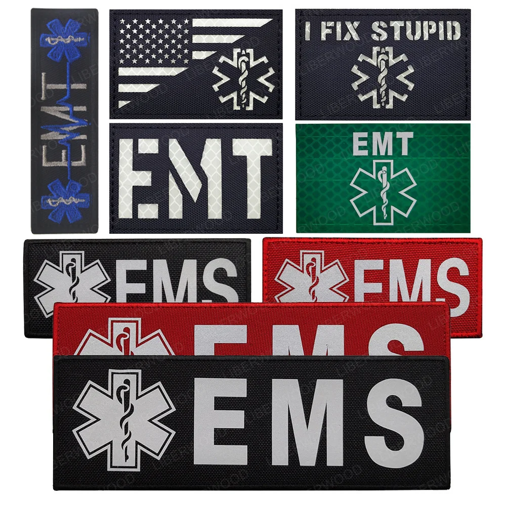MEDIC-EMT-EMS-Emergency-Rescue-Reflective-Patch-Large-Badge-MED-Medical ...