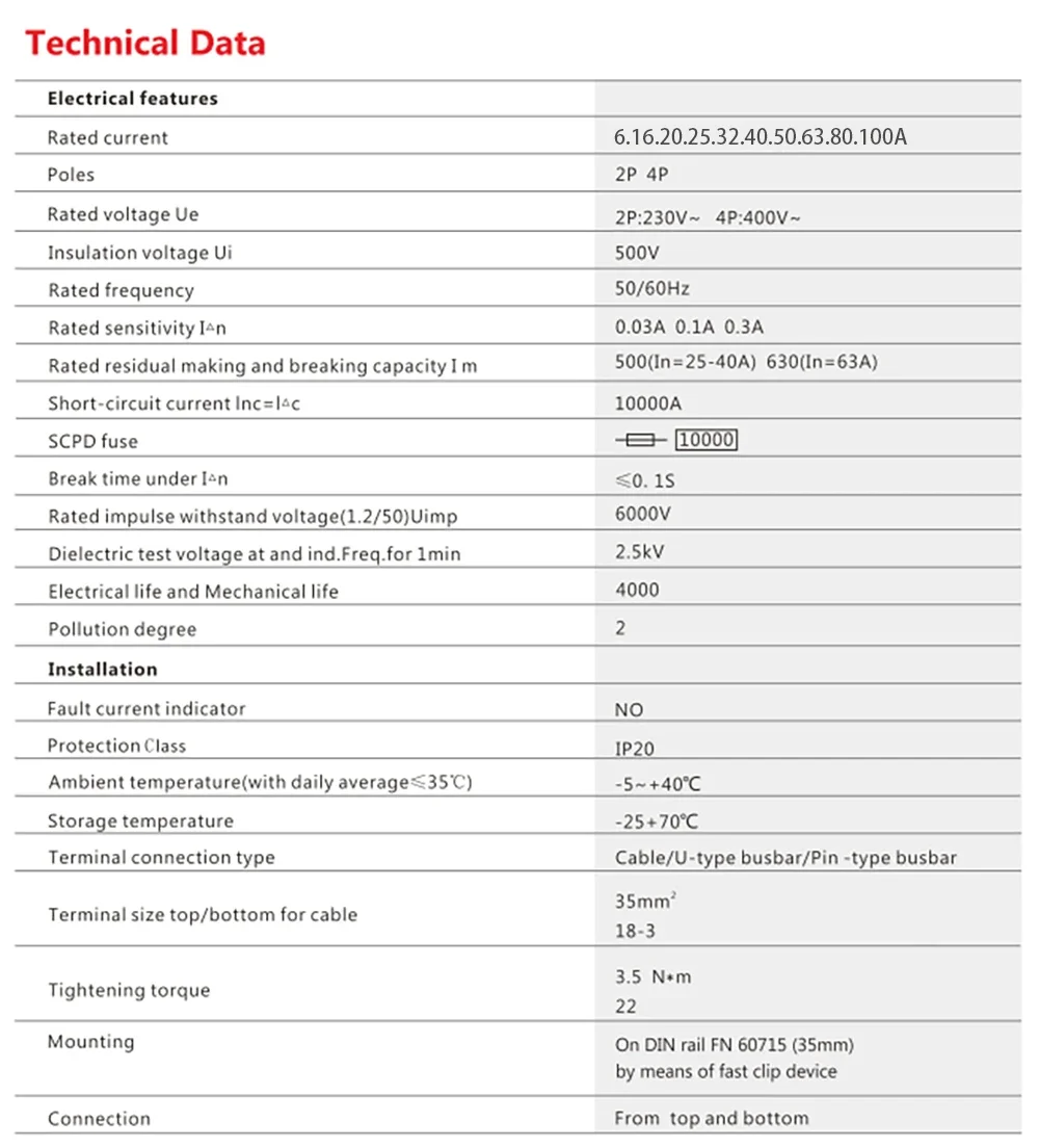 A Interruptor de segurança diferencial residual eletromagnético