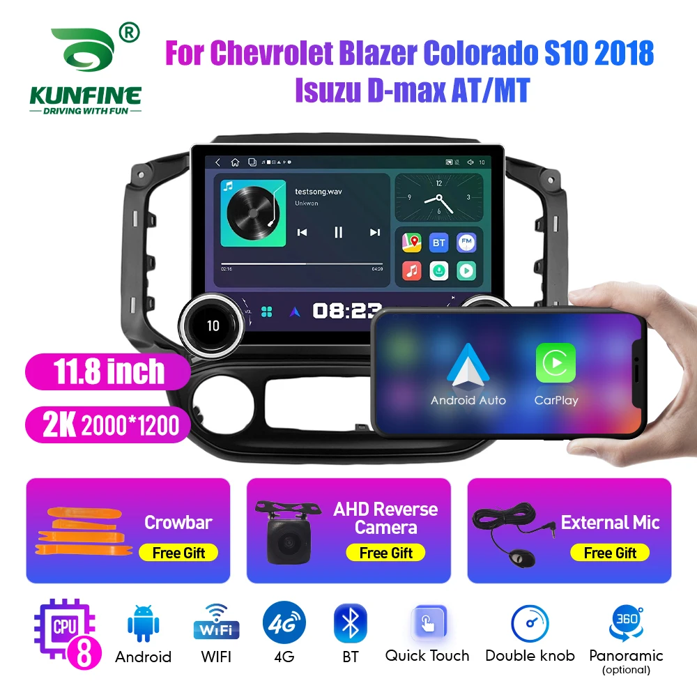 

11.8 Inch 2K Double Knobs 2 Din Car Radio For Blazer ColoradoS10 2018 Car Radio DVD Multimedia Video Player Android Auto Carplay