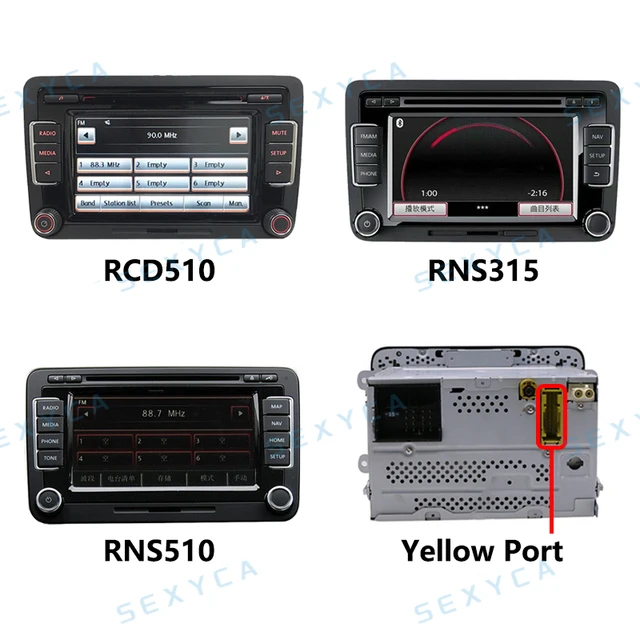 VW GOLF 5 6 Tiguan Touran USB Einbau Adapter Auto Radio RCD510 RNS315 EUR  19,99 - PicClick FR