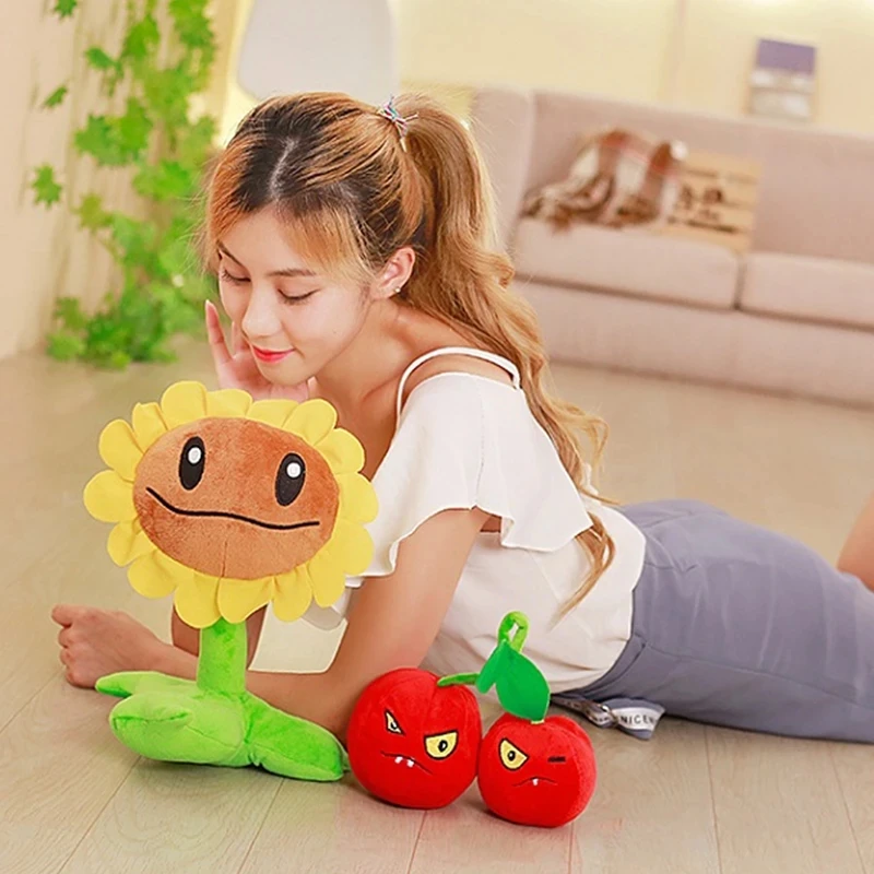 식물 대 좀비 2 비디오 게임 캐릭터 플러시 장난감 PVZ 식물 Peashooter 해바라기 애니메이션 인형 봉제 인형 어린이를위한 선물