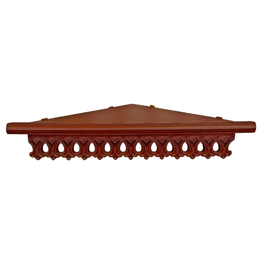 Shelf for icons 1 ярусная corner small curly color Cherry reach фронтона 46 cm shelf |