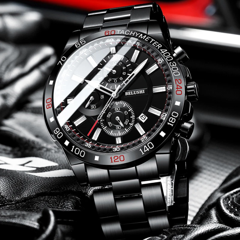 2022 Top Luxury Brand Watches For Men Sport Waterproof Quartz Men Watches Business Chronograph Stainless Steel Relogio Masculino