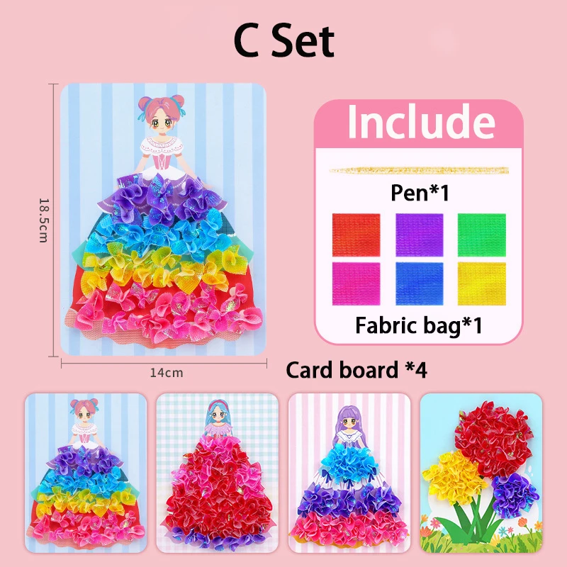 DIY Dress-Up Princess and Peacock Poke Art Craft Kit