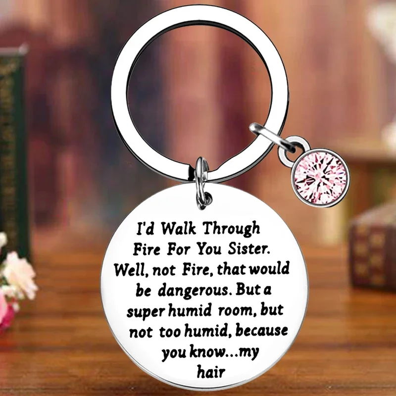 

Metal Soul Sister Gifts From Sister Keychain Female Girl Friends Key Chain Pendant Friendship Birthday Gift