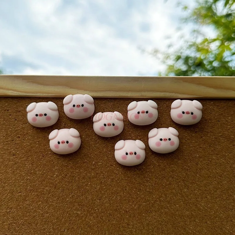 8pcs 크리 에이 티브 푸시 핀 귀여운 돼지 부드러운 나무 보드 펠트 사진 벽 메시지 보드 장식 버튼