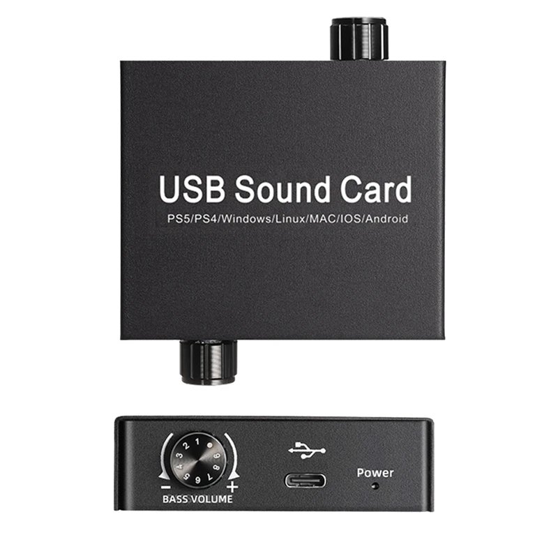 USB-C Sound Card Audio External 3.5Mm Microphone Audio Adapter Soundcard For PS4 PC Laptop Headset USB Sound Card Easy To Use