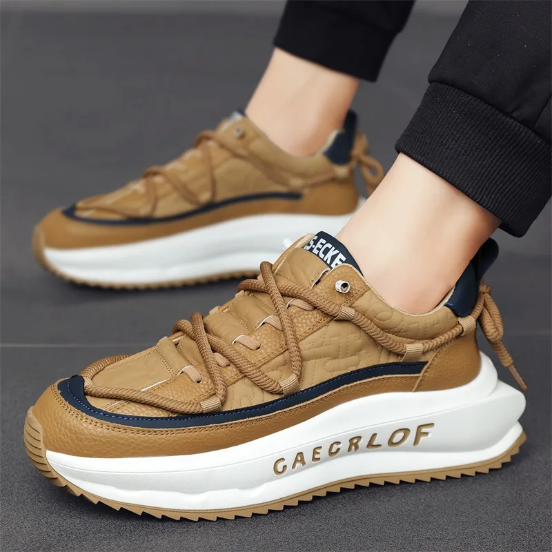 

Новые мужские кожаные повседневные низкие ботинки на все сезоны