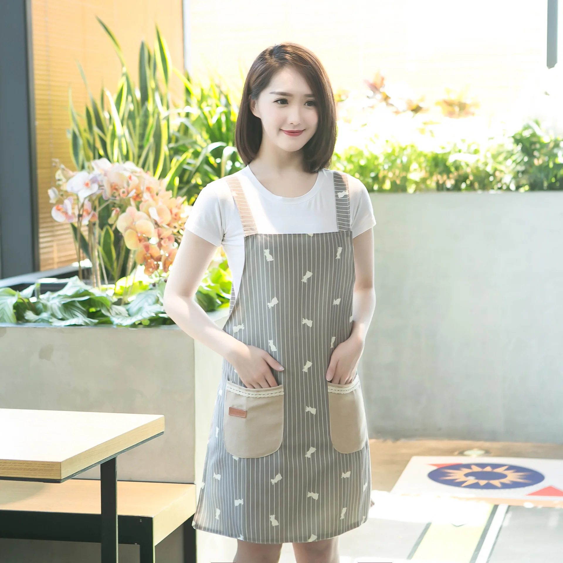 

Новый домашний фартук для протирания, водонепроницаемый и маслостойкий кухонный фартук в японском стиле, кухонные принадлежности для дома