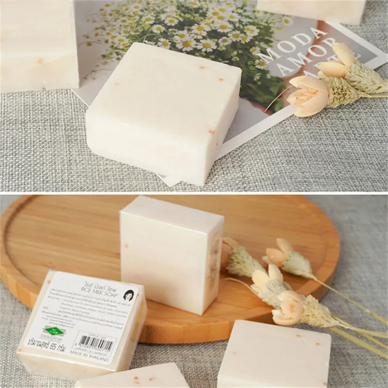 Body Whitening Soap Thailand Rice 65g Original Handmade for face