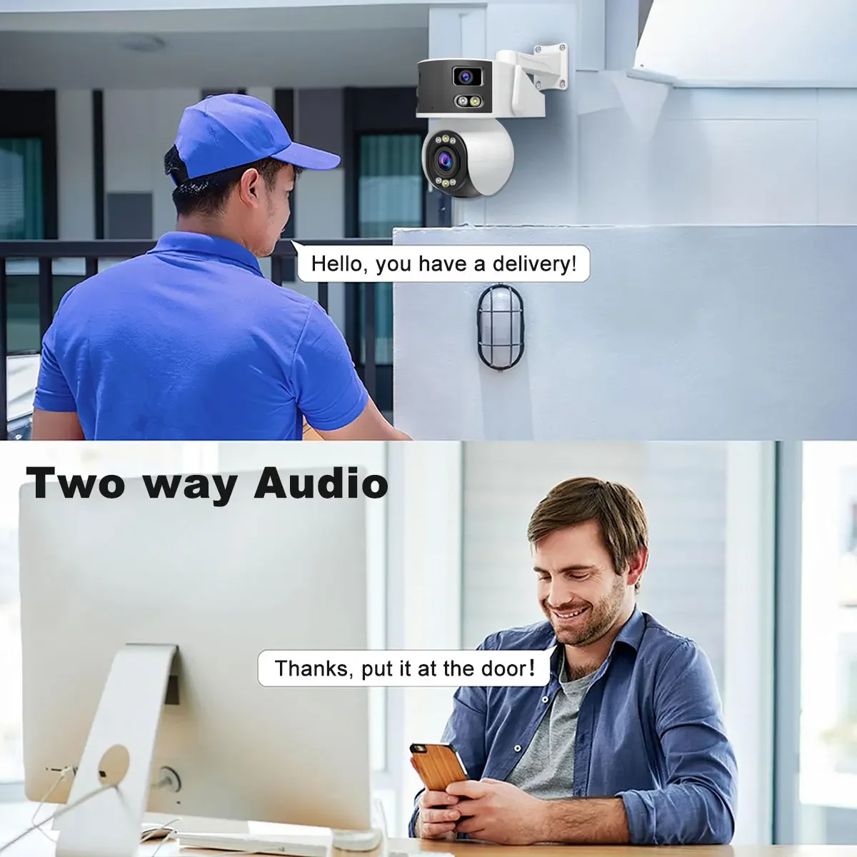 Telecamera WiFi Srihome 8MP PTZ Con Inseguimento Automatico Persone, Visione Notturna E Audio Bidirezionale, Supporto 5GHz