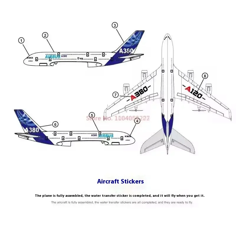 Stock Rc Aircraft 2.4g 3-Channels Remote Control A380 Aviation Model Xka120 Airbus Rc Glider Fixed Wing Aeroplane Boy Xmas Gifts 3