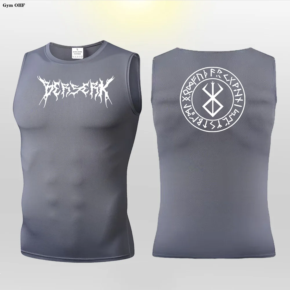 Anime Berserk Guts Graphic Compression Gym Vest - Quick Dry Muscle Tank Top