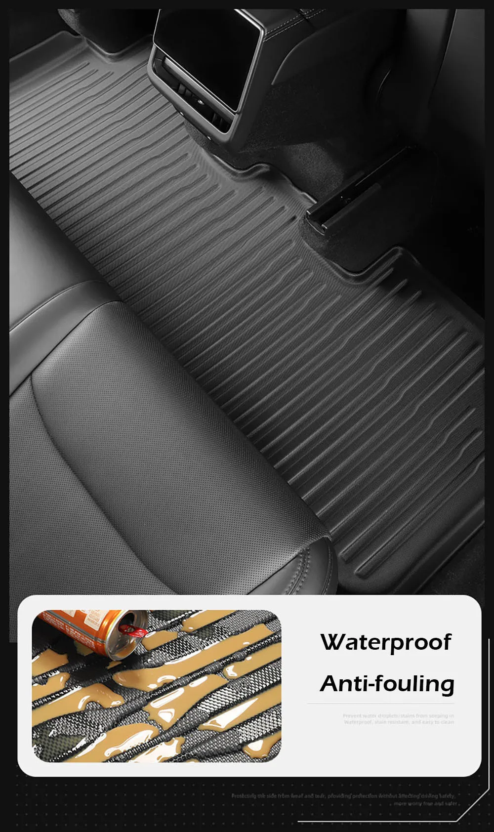 TPE Floor Mats with Carpet & Cargo Liner For Tesla Model Y Juniper Launch 2025 All Weather Non-slip Floor Trunk Backrest Mat