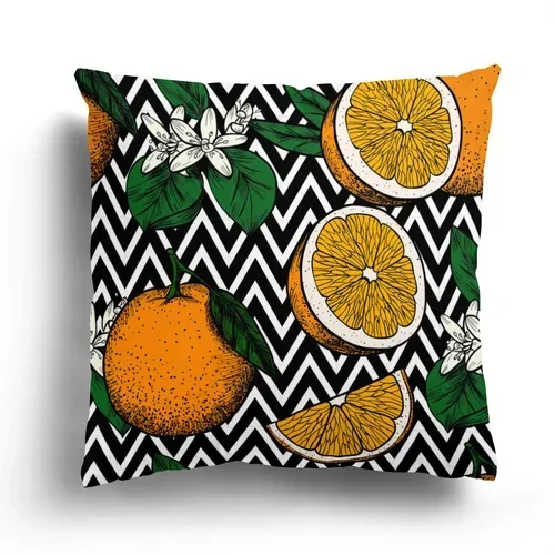 thumbnail image 1 of Funda de almohada de lujo con dibujos de limón para decoración del hogar, para exteriores, para coche, sala de estar, verano, 1 of 5