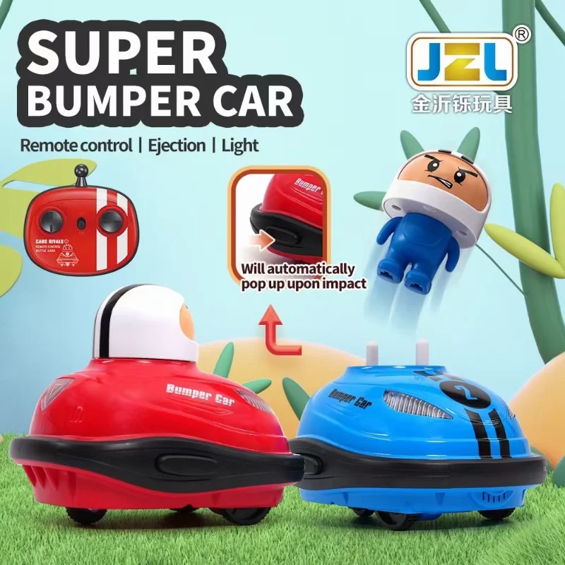 RC Toy 2.4G Super Battle Bumper Car Pop-up Doll Crash Bounce Ejection Light Children's Remote Control Toys Gift for Parenting 4