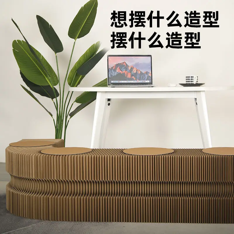 Taburete de papel creativo, Banco telescópico de moda, plegable, portátil, ahorro de espacio, bajo, multifuncional, para puerta de entrada, cambio