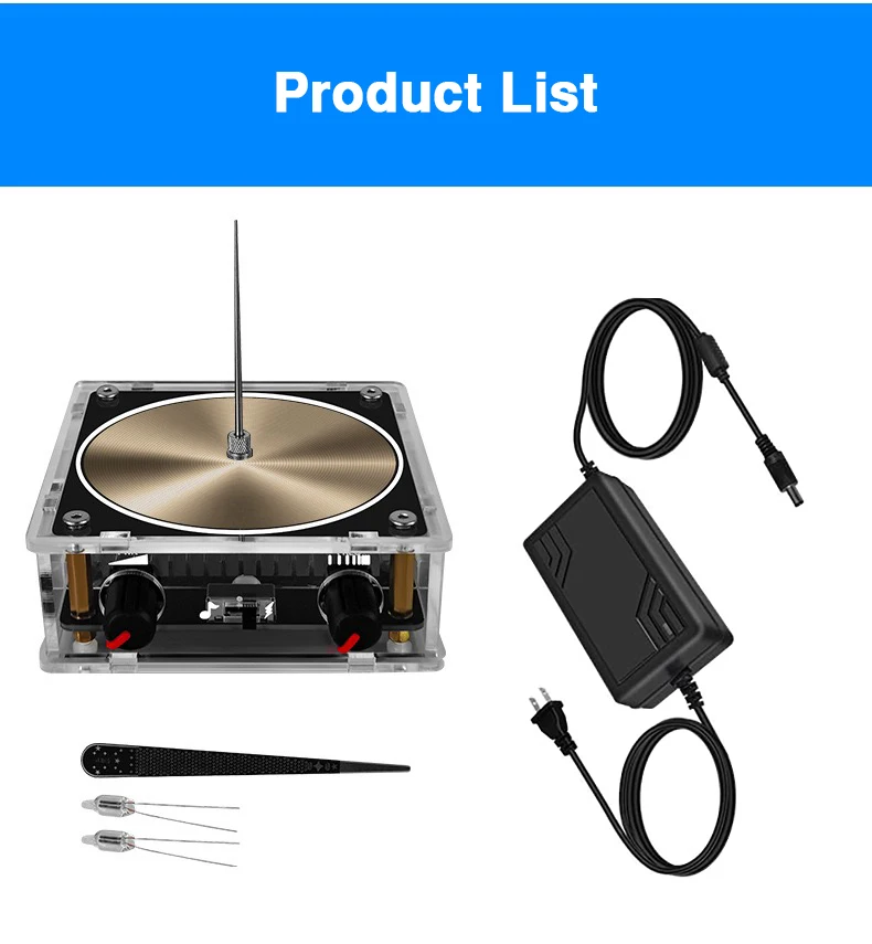 Music Tesla Coil Bluetooth/AUX Dual Mode Music Box Artificial Lightning Touchabl