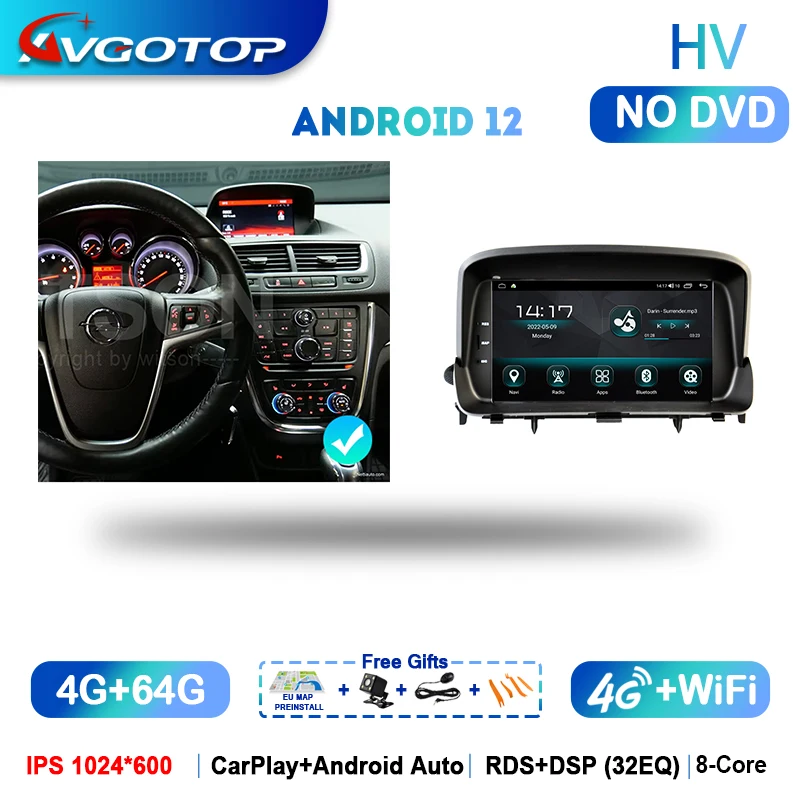 

Android 8" Screen OEM Style without DVD Deck For Opel Mokka Vauxhall Mokka 2012-2016 Car Multimedia Stereo GPS Auto DSP Carplay