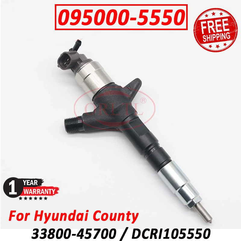 

33800-45700 Common Rail Injector 095000-5550 Fuel Nozzle 0950005550 Diesel Assy 3380045700 For Hyundai County DCRI105550