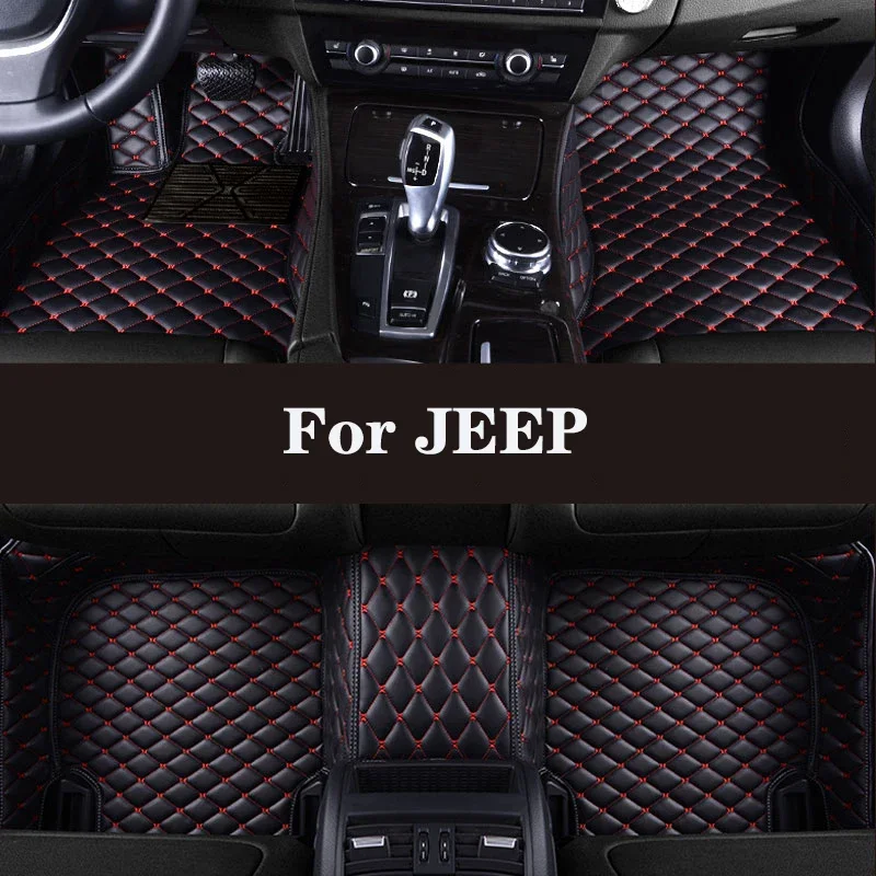 

Full Surround Custom Leather Car Floor Mat For JEEP Grand Cherokee (WK / WK2) Wrangler (Sahara / JK) Commander(5seat) Auto Parts