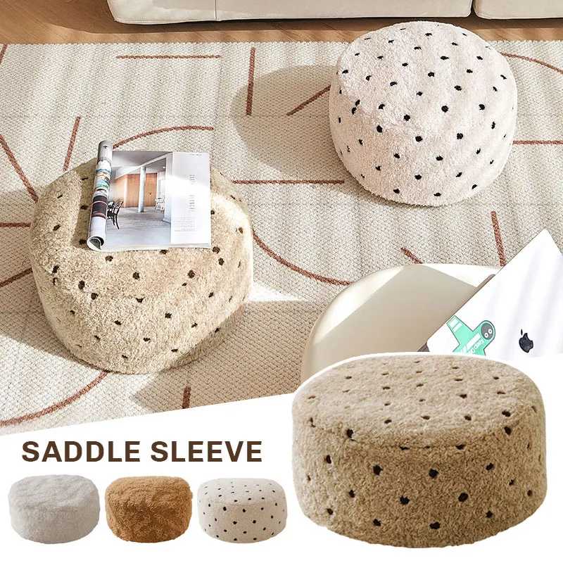 

Nordic Style Embroidered Flannel Cushion Cover Home Decor Japanese Seat Cushion Meditation Futon Yoga Mat Tatami No Filling
