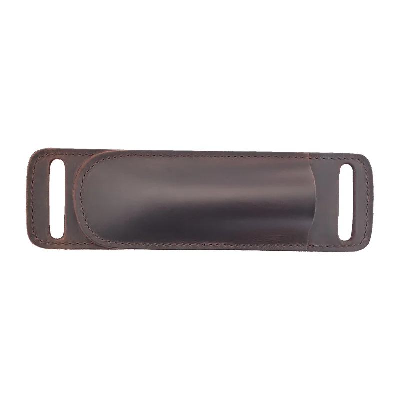 RIYAO Echtes Leder Klappmesser Mantel Taille Gürtel Messer Fall Outdoor Werkzeuge Lagerung Tasche Messer Rindsleder Schutzhülle Männer – Detail 5