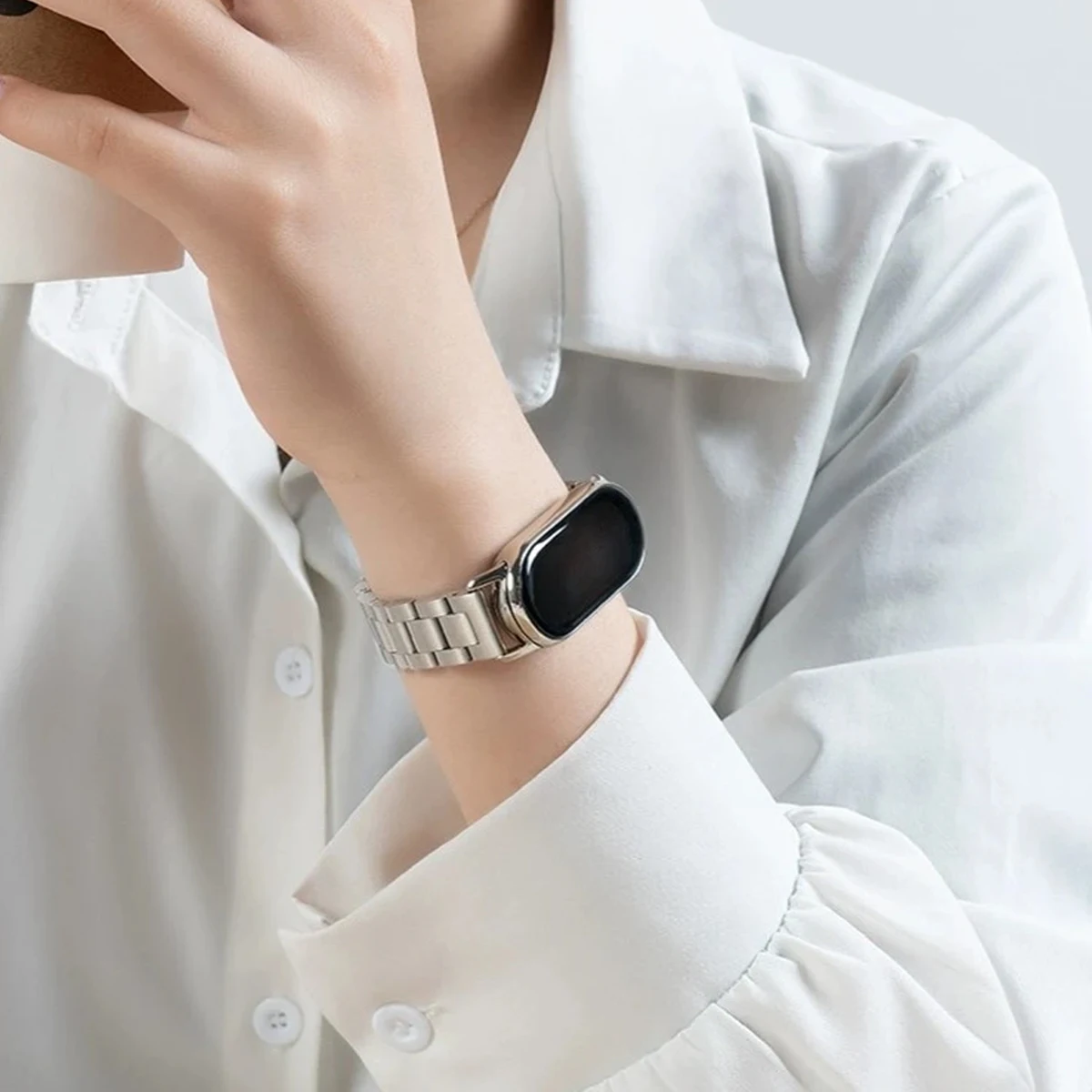 Premium Stainless Steel Metal Bracelet Strap – Elegant and Durable Watchband Replacement