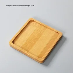 Eco-Friendly Bamboo Saucer & Coaster Set for Kitchen and Home Decor (Square 9cm)