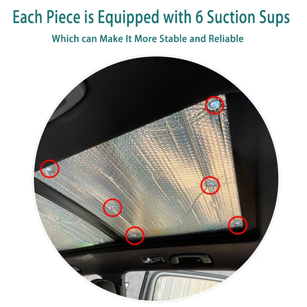 Byd Atto 3 Yuan Plus MG ZS EV 단열 커버 앞 유리 차양 보호 알루미늄 호일 용 2pcs 자동차 선 루프 차양
