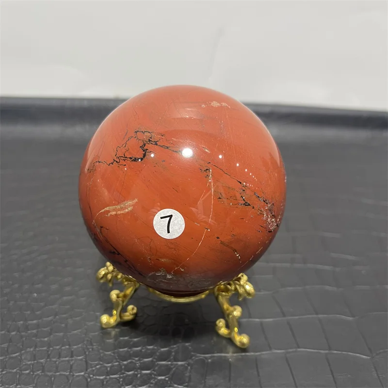 

8.2cm Natural Crystal Red Jasper Sphere Amethyst Ball For Decoration