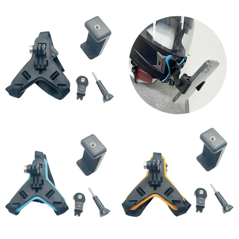 Motorcycle Helmet Phone Stand Mount Holder For GoPro Hero 12 10 9 8 7 Action Sports Camera Holder Phone Camera Accessories